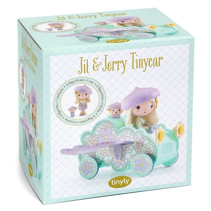 Фигурка Tinyly Jil & Jerry, Djeco, машина облак с 2 подвижни крила, +4 години