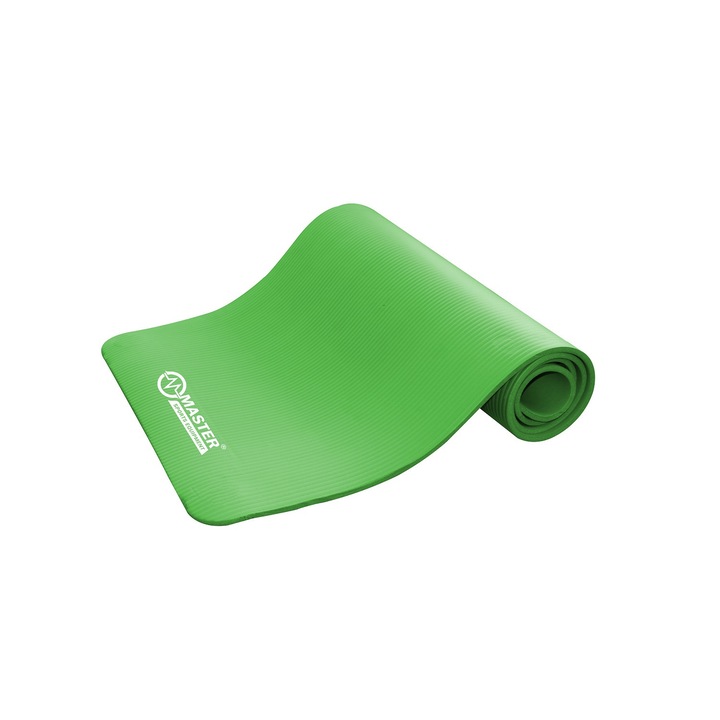 Saltea antrenament Master Yoga, 10 mm, 183x61 cm, verde