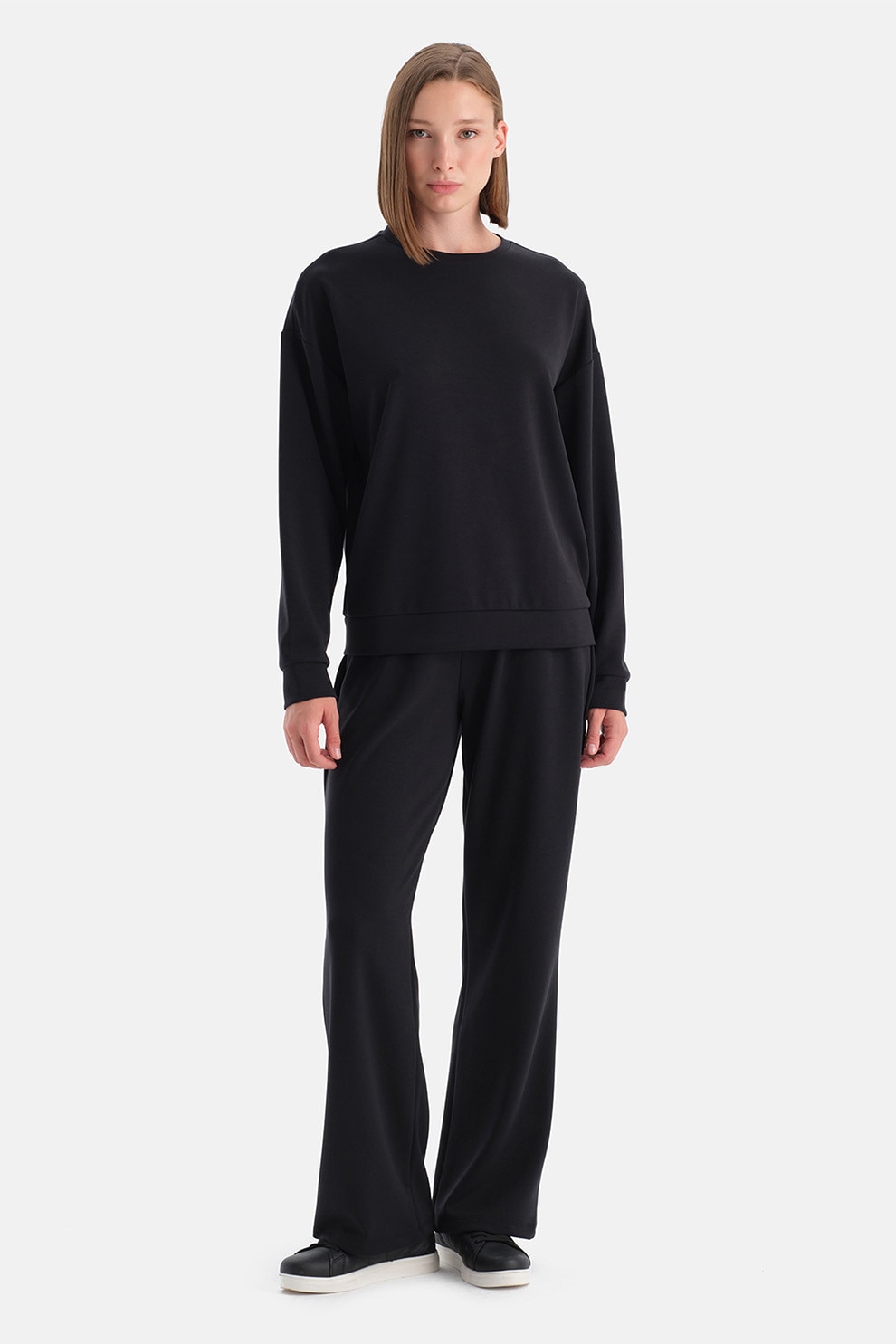 DAGI, Pantaloni de trening din amestec de modal cu buzunare oblice, Negru, M