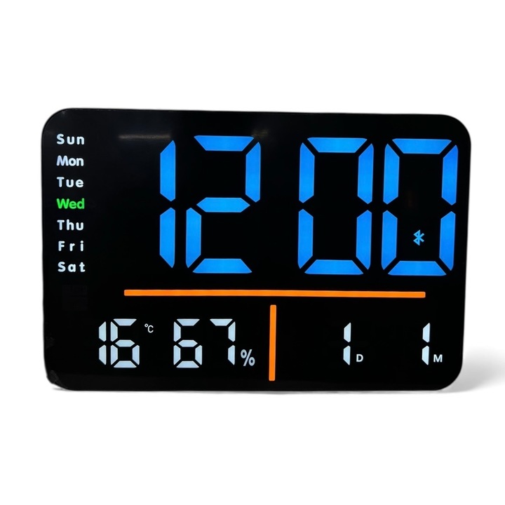 Ceas Digital de Masa si Perete cu Bluetooth Enoji