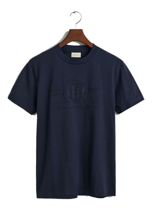 Tricou Gant, bleumarin, pentru barbati, ideal pentru tinute zilnice si formale, 4XL INTL