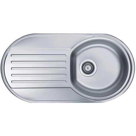 Chiuveta inox Alveus Form 40 leinen dr, 832x437mm, adancime cuva 150mm, inox, orientare cuva pe dreapta