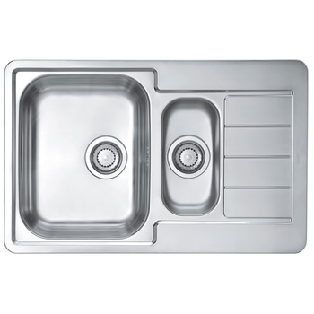Chiuveta bucatarie Alveus Line 70 leinen, orientare cuva pe stanga, 790x500 mm, adancime cuva mare 160 mm, sifon inclus, Inox Chiuveta bucatarie Alveus Line 70 leinen, orientare cuva pe stanga, 790x500 mm, adancime cuva mare 160 mm, sifon inclus, Inox