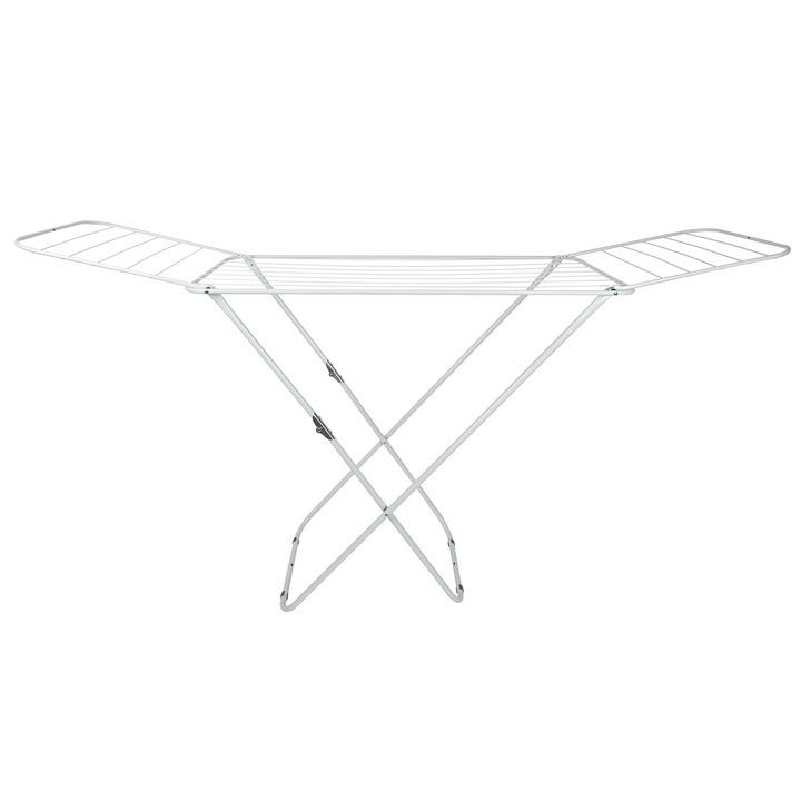 Uscător de rufe, pliabil, Je cherche une idee, 18 m suprafata de uscare, Metal, Alb, 180x101 cm