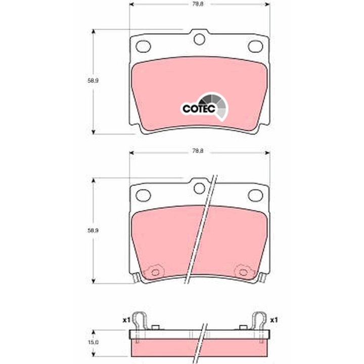 Fékbetét készlet, tárcsafék Gdb3239 Mitsubishi Galloper/Pajero 2 Canvas Top/Pajero 3/Pajero 3 Canvas Top/Pajero Sport 1