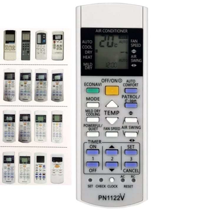Telecomanda universala pentru aparate de aer conditionat, Panasonic, PN1122V
