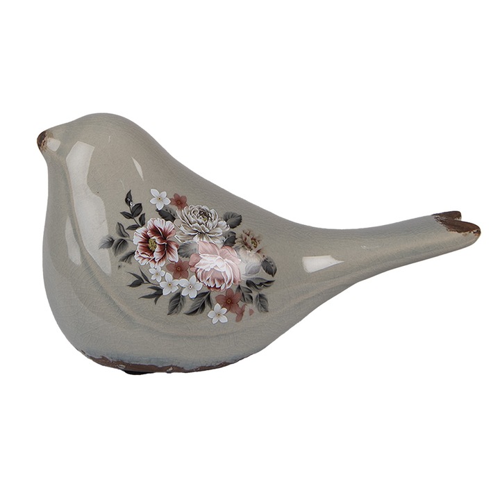 Декоративна керамична птица, многоцветна 21x9x11 см