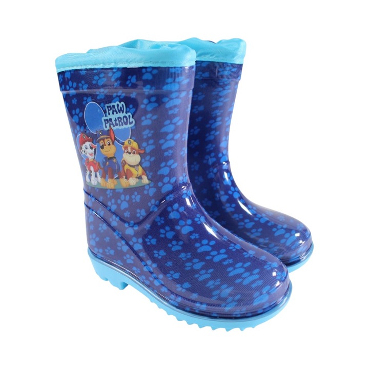 Cizme de ploaie cu snur, albastru, Happy, Paw Patrol, Albastru