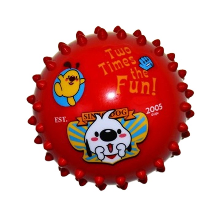 Stresszlabda, puha gumi, 11,5 cm átmérőjű, gyerekeknek, Mini Junior M2011R2, Piros 11,5 CM