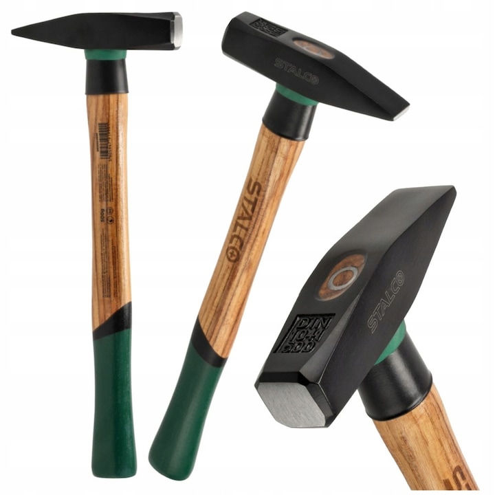Ciocan lacatus Stalco 300g, maner lemn, obus calit inductiv, flexibil