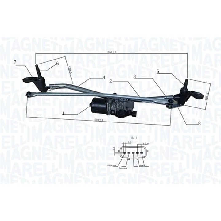 Sistem Stergator Parbriz Fata 064351758010 Dacia Duster/Logan/Logan 2