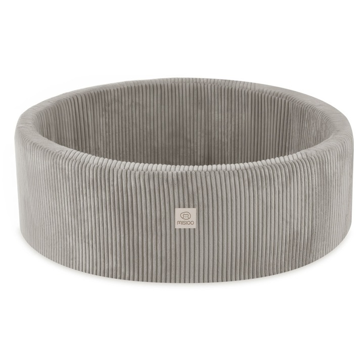 Piscina fara bile pentru copii, Misioo, Catifea, Bej, 90x30 cm