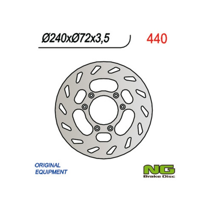 Преден спирачен диск NG, 240x72x3,5 мм, за Beta RR 50