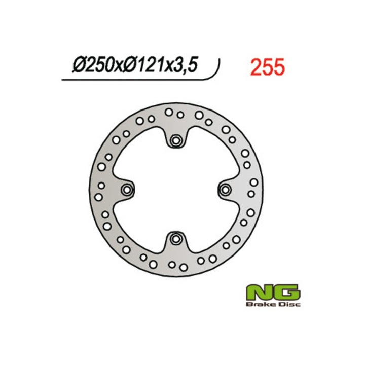 Оригинален спирачен диск NG за Suzuki DR 350 (91-99), 250x121x3,5 см