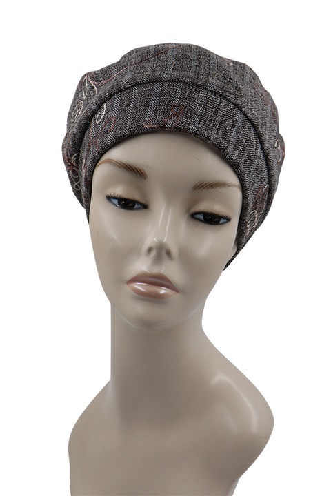 Corine EL/13 turban, sapca din tesatura Elana cu lana, calda, CAPPUCINO, pentru dupa chimioterapie