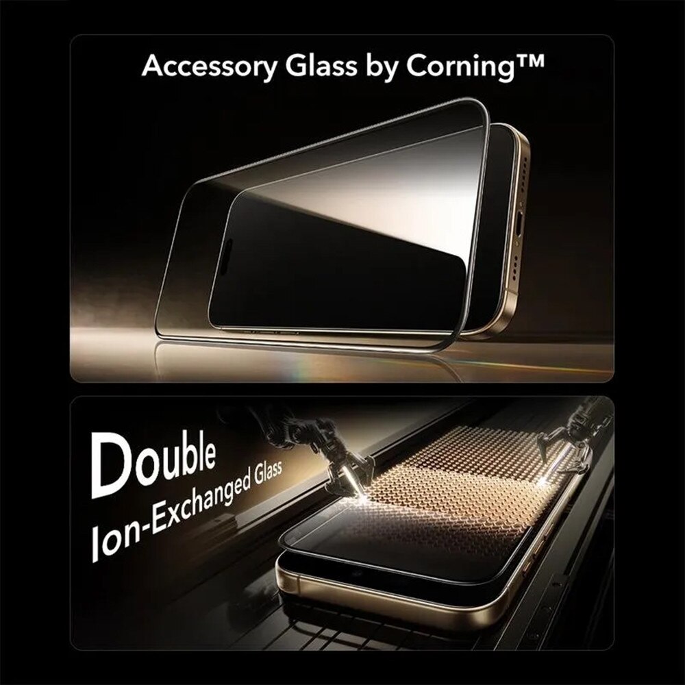 Folie pentru iPhone 17 Pro Max - ESR Corning Gorilla Glass UltraFit™ - Black