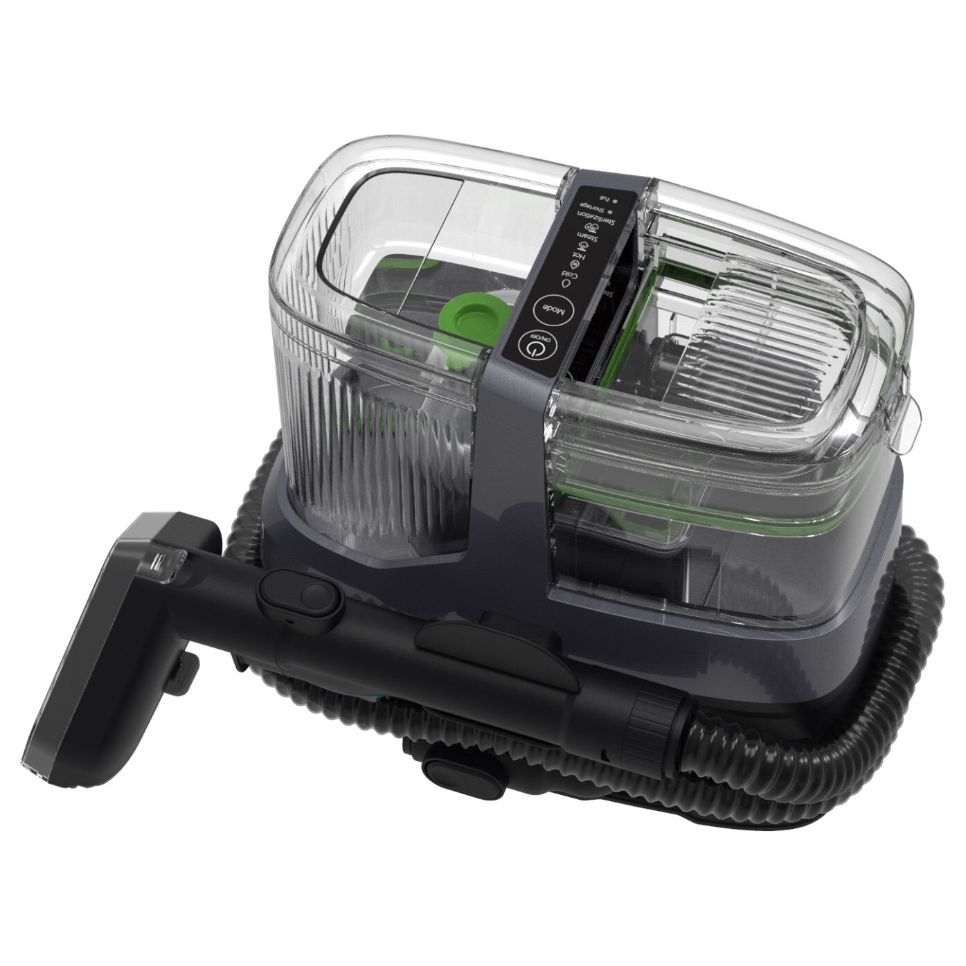 Aspirator profesional cu spalare Lifenaxx PRO LX-069 Injectie-Extractie, 1800W, Auto-Curatare, Rezervor Dual 1.1/1.2 litri, Negru/Gri