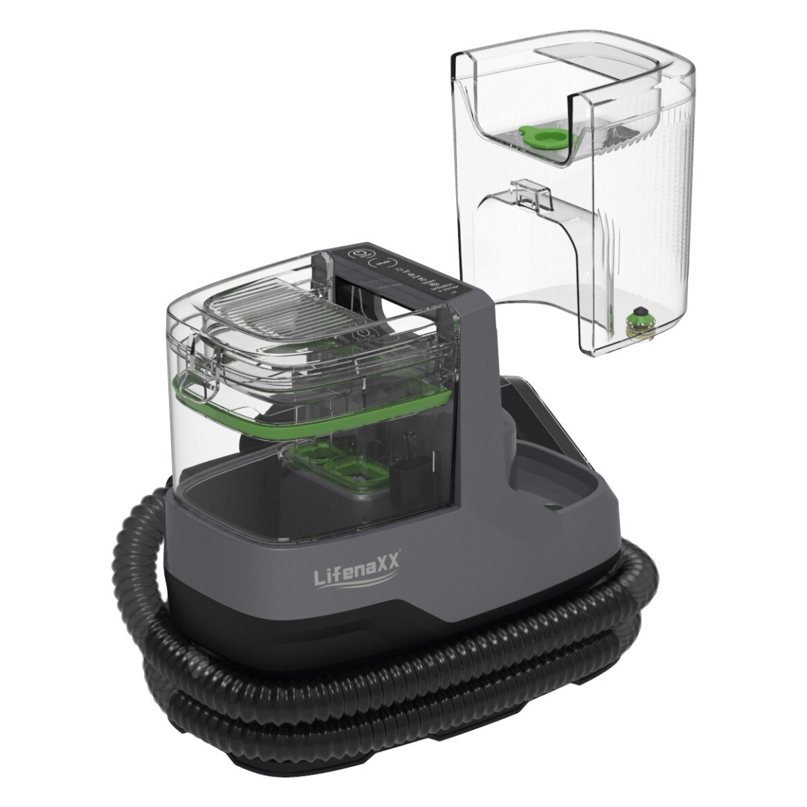 Aspirator profesional cu spalare Lifenaxx PRO LX-069 Injectie-Extractie, 1800W, Auto-Curatare, Rezervor Dual 1.1/1.2 litri, Negru/Gri