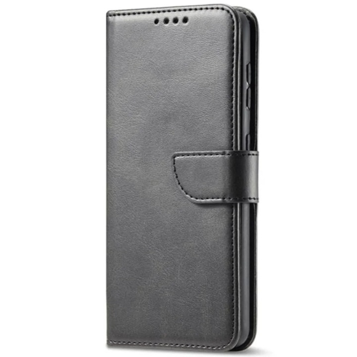 Husa pentru Redmi 14C Daden® Wallet Flip Leather, Tip Carte, Antisoc, Inchidere magnetica, Buzunar card, Calitate Premium, Negru
