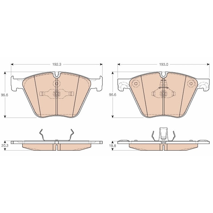 Fékbetét készlet, tárcsafék BMW X5 (E70) Benzin TRW GDB1964
