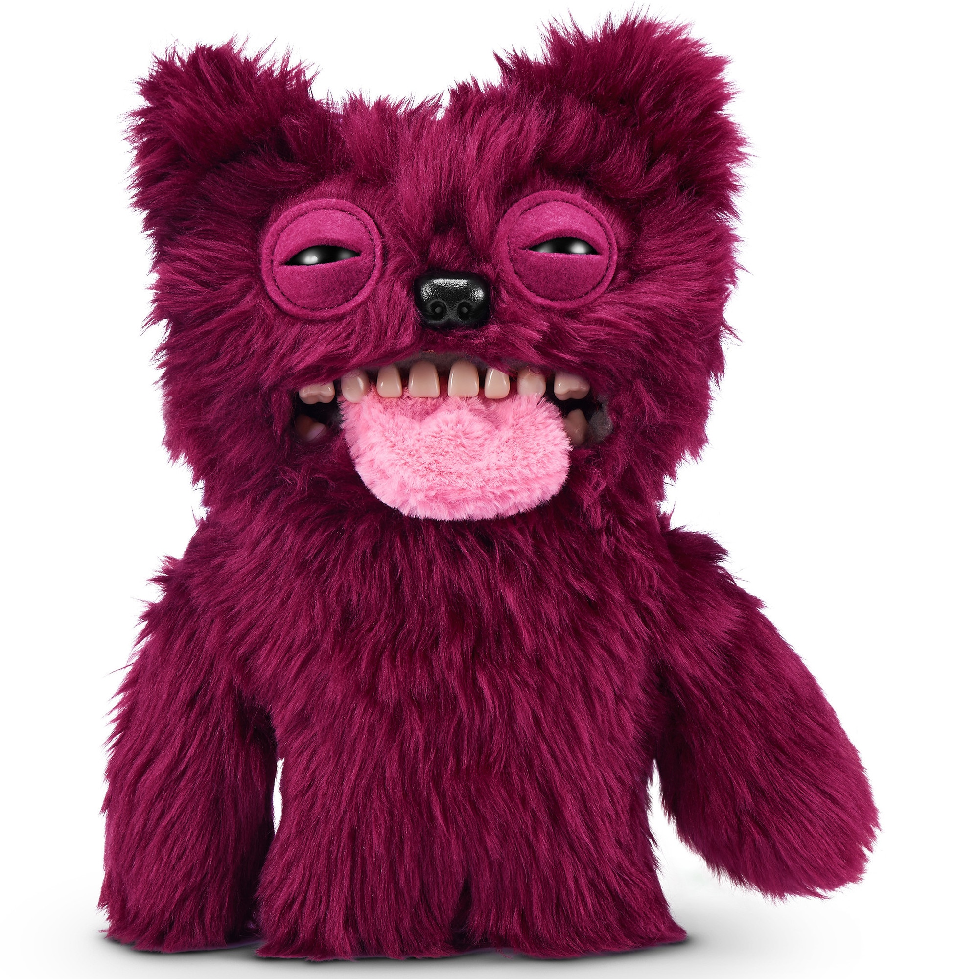 Jucarie plus Fuggler, Ciudateii cu par - Sir Belch, visiniu, 22 cm