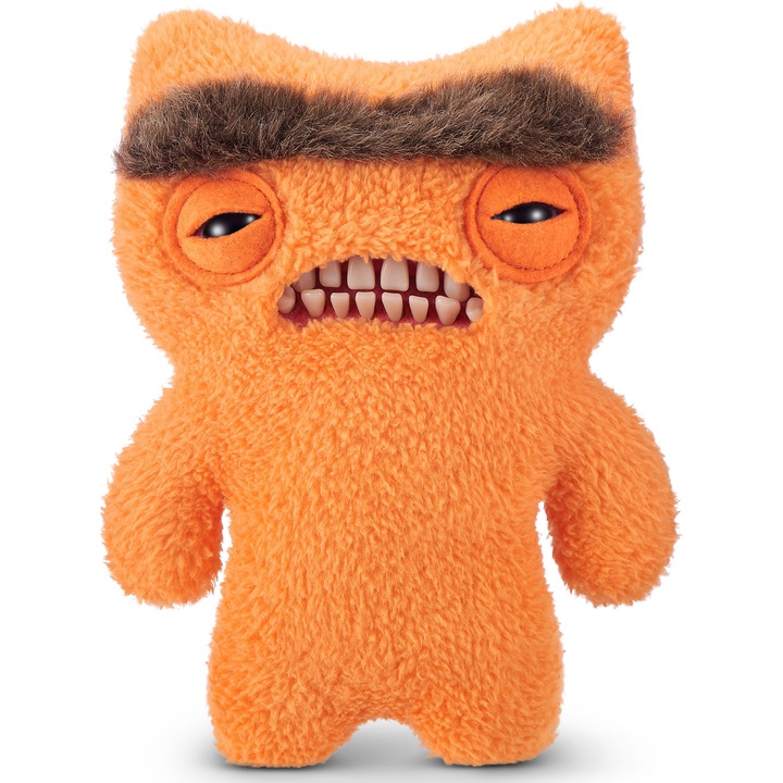 Jucarie plus Fuggler, Ciudateii cu par - Munch Munch, portocaliu, 22 cm