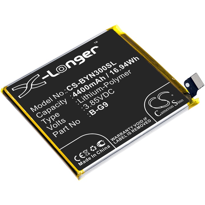 Cameron Sino mobil akkumulátor 4400mAh Li-Polymer Fekete 69.26x62.54x6.10mm