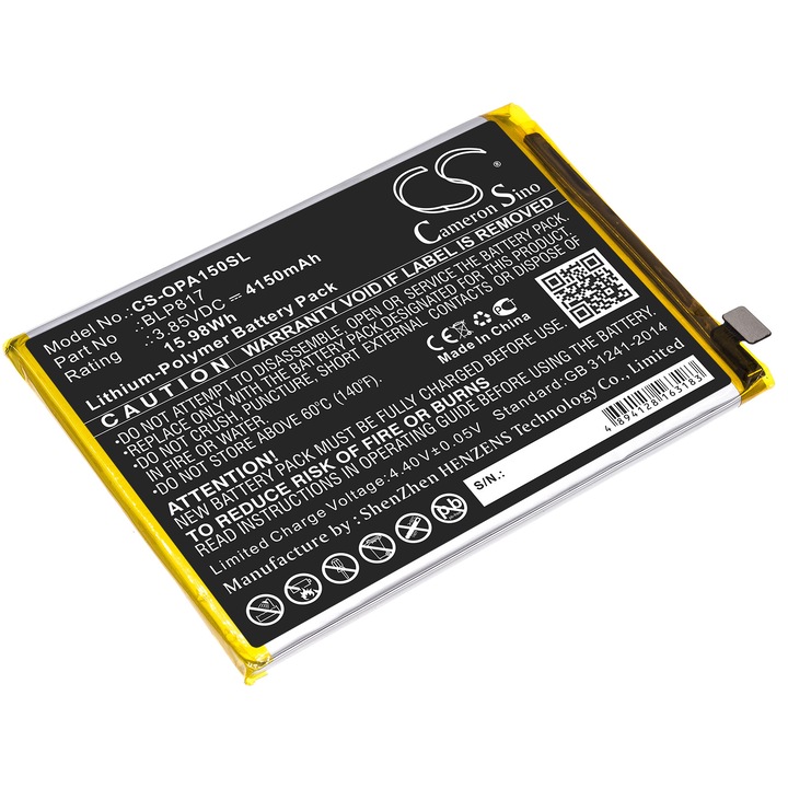 Cameron Sino CS-OPA150SL Li-Polymer mobil akkumulátor 4150mAh, Fekete, 88x64.15x4cm