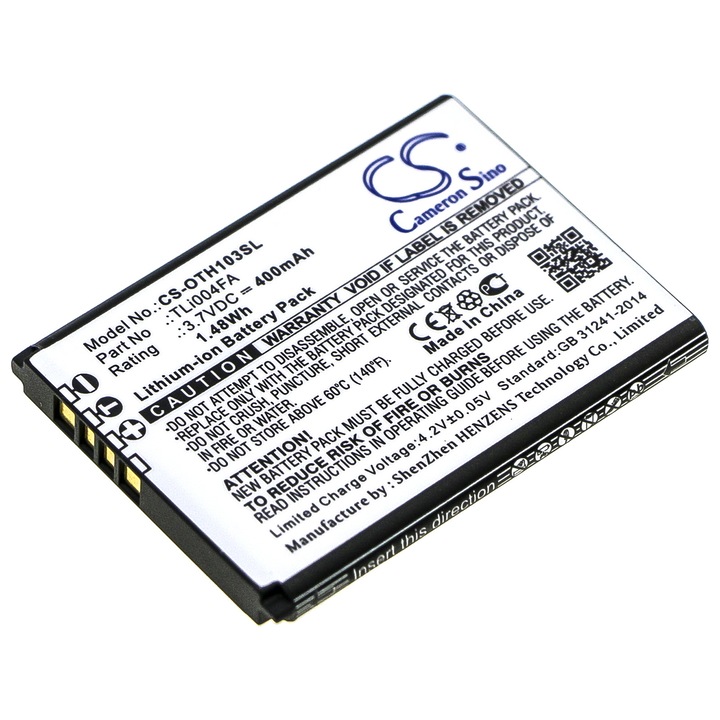 Li-ion akkumulátor 400mAh, Cameron Sino, Fekete, 46.70x33.95x4.70mm