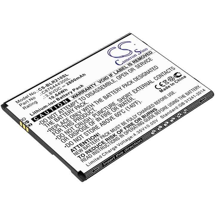 Cameron Sino mobiltelefon akkumulátor 2800mAh, Li-ion, fekete, 87x64x4.4mm