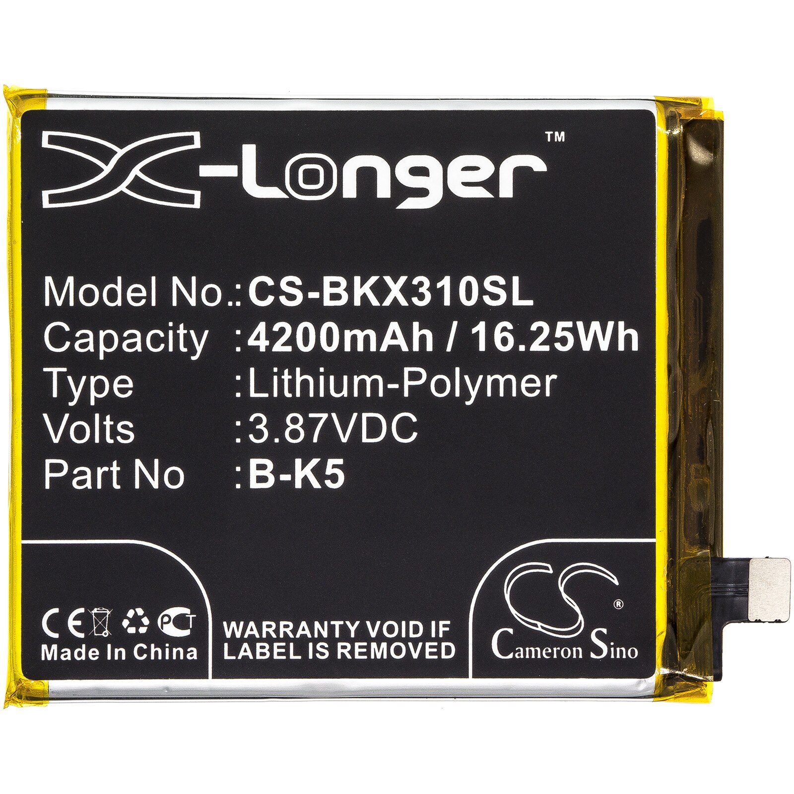 Baterie mobilă Cameron Sino CS-BKX310SL 4200mAh, Li-Polymer, Negru, 73 ...