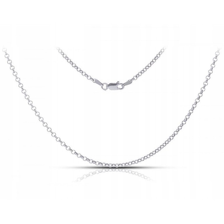 Lantisor dama, Tessoria, arginti rodiat, 60 cm, 2.5 mm, argintiu