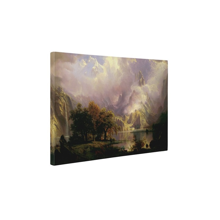 Rocky Mountain - Albert Bierstadt - Vászonfestmény - 15x20 cm