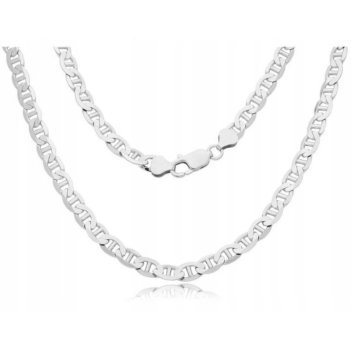 Мъжка верижка, Tessoria, сребърна, 55 см, 1.5 мм дебелина, 6.5 мм ширина, сребриста