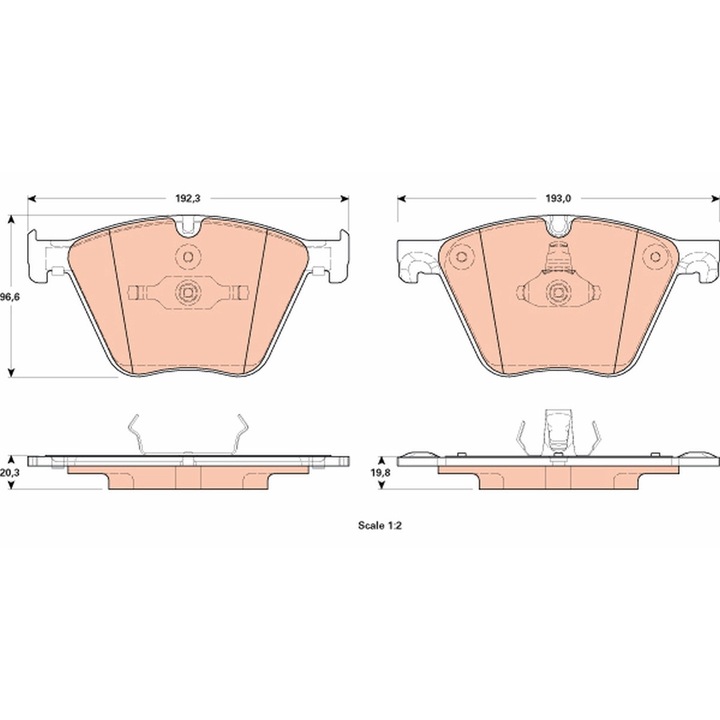 Fékbetét készlet, tárcsafék Bmw 5 Gran Turismo (F07) Benzin Trw Gdb1915