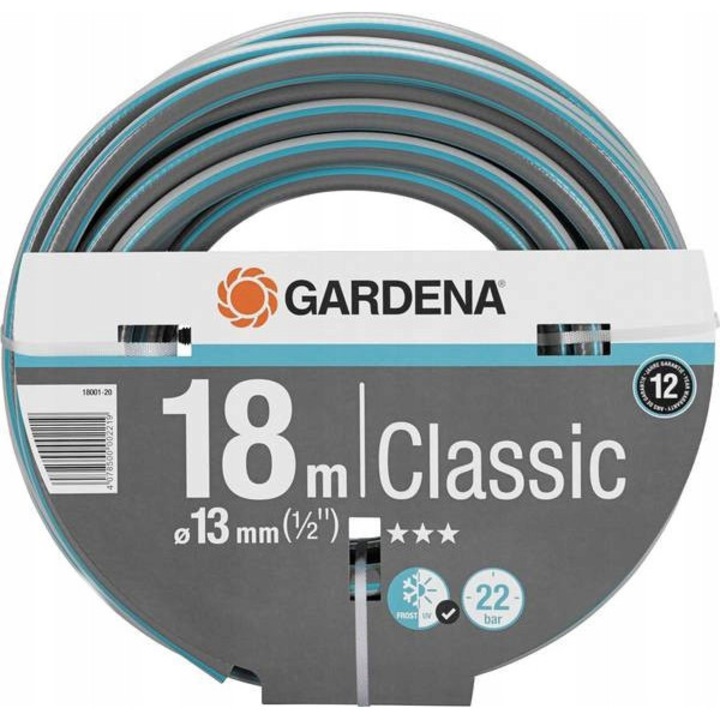 Gardena kerti tömlő 18m, 1/2", UV-álló, szürke-narancssárga