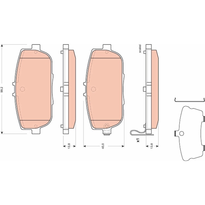 Fékbetét Készlet, Tárcsafék Mazda Mx-5 Iii (Nc) Benzin Trw Gdb3402