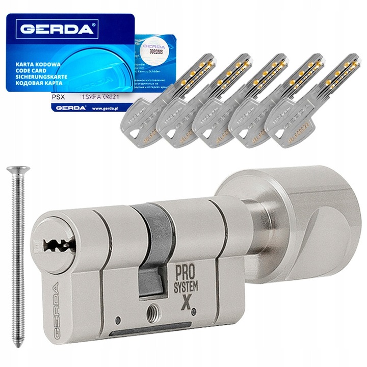 Yala Gerda PSX 35G/45, Clasa 6.2, Nichel Satinat, 5 Chei