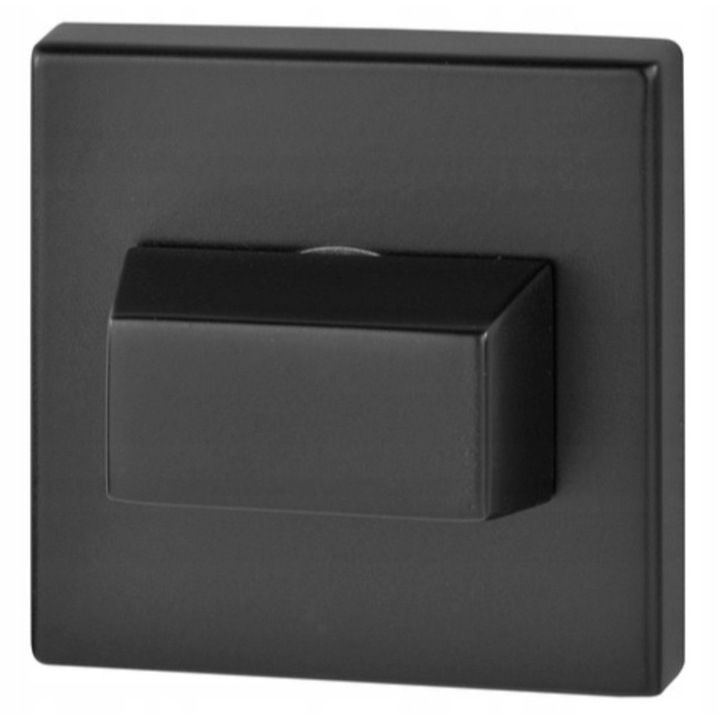 Rozeta WC VDS 49-0058, neagră, pătrată, 9mm thickness