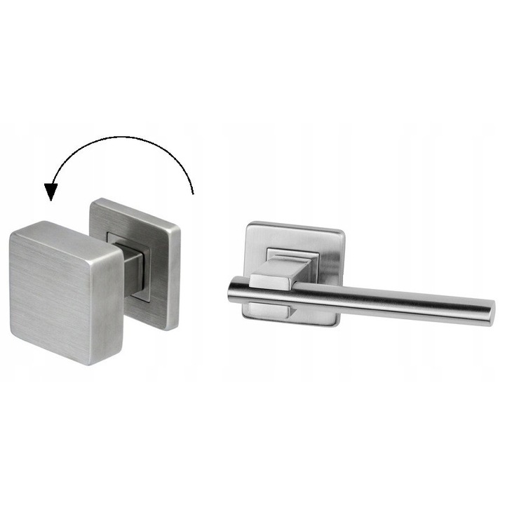 Maner OVALIX Dreapta, VDS, inox, design modern, set maner mobil stanga, 38-45mm