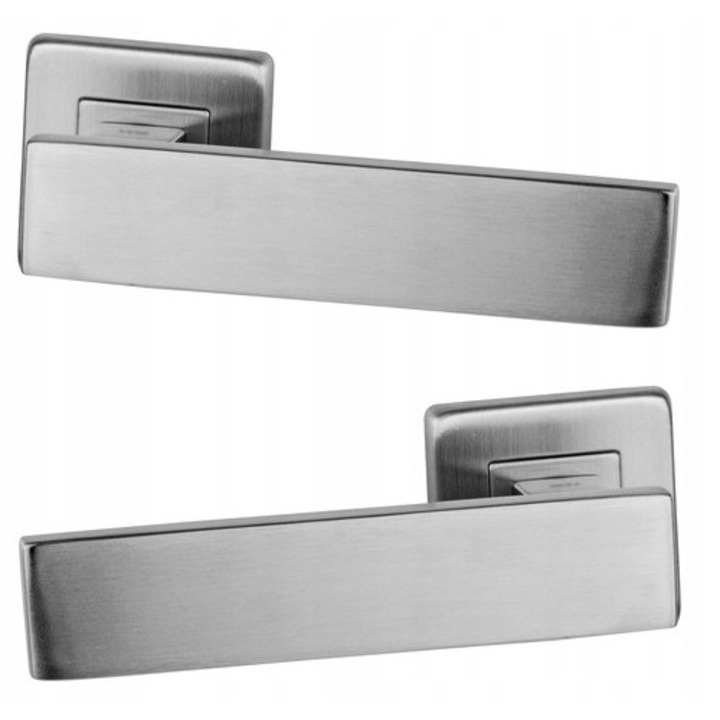 Clantă interior VDS QLARD, inox, rozeta pătrată, set 2 rozete, 38-45mm