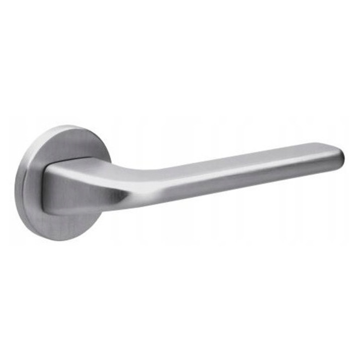 Set de clante interioare VDS DIVO FIT, crom satinat, 6mm grosime, 50mm diametru, pentru usi 38-45mm