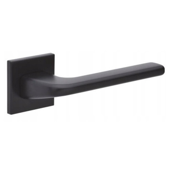 Clanta VDS DIVO Q Fit R67, negru mat, set 2 clante, rozeta patrata 52x52mm