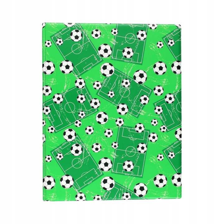 Segregator A4 Biurfol, 2 inele, imprimeu mingi, verde, 2 cm