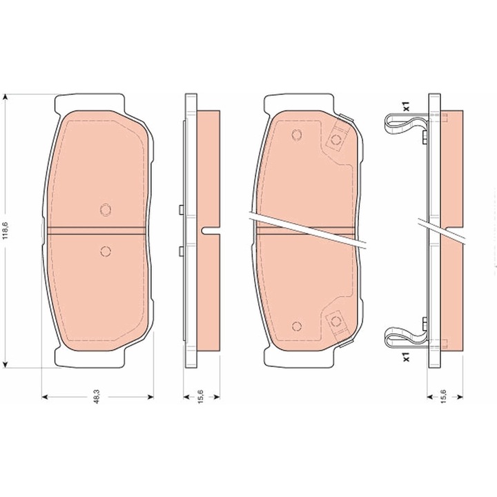 Fékbetét készlet, Tárcsafék Ssangyong Rodius I Benzin Trw Gdb3413