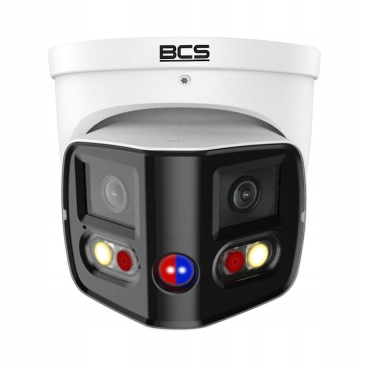 Външна IP куполна камера BCS, модел IP Dome 8MPX, NightColor, IR осветител 25м, вграден микрофон