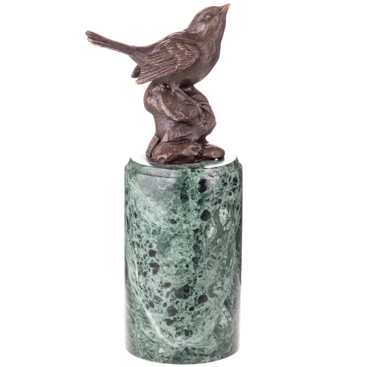 Statueta din bronz cu baza din marmura verde, Z-HOME