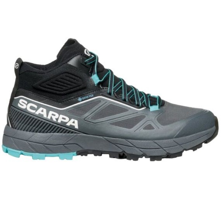 Ghete trekking dama Scarpa Rapid Mid GTX Antracit/Turcoaz 36