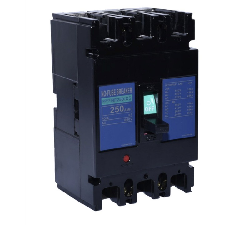 Intrerupator NF 250A, Dali, 3 Poli, 600V, ABS ignifugat, Negru, 16.7x10.5x8.2cm