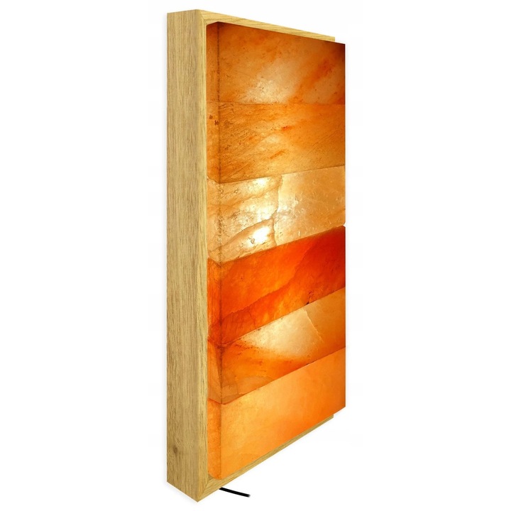 Lampă de saună cu cristale de sare de Himalaya, 62, 5x22, 5cm, set cu 6 pietre, alimentare 230V/12V